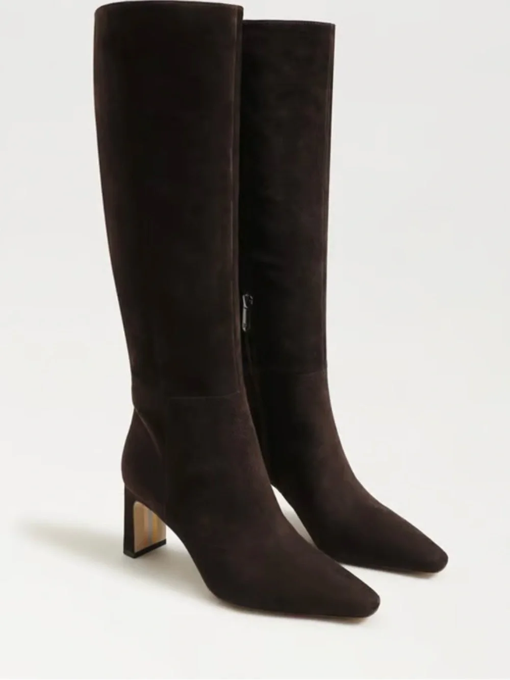 SAM EDELMAN Sylvia, Chocolate Suade Knee High Boots. Size- 7.5 M- NIB 🔥